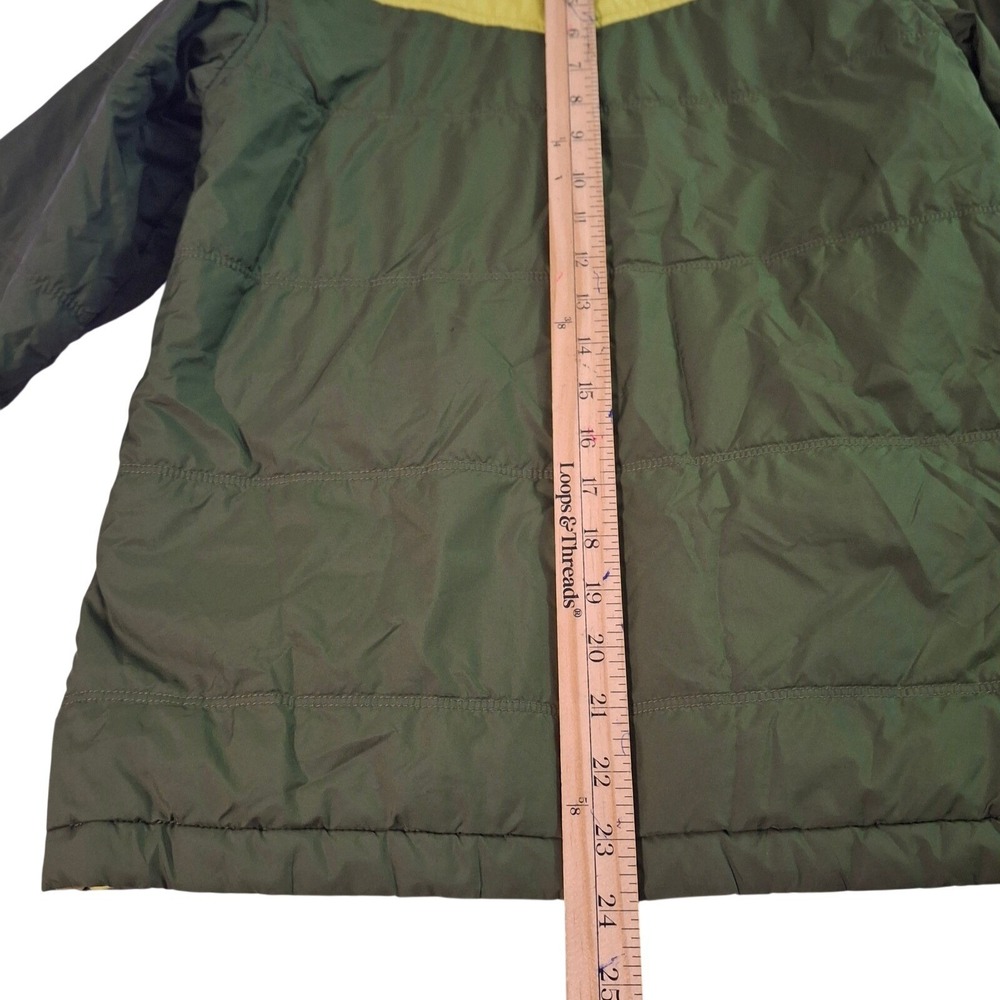 The North Face Boys Reversible Insulated Jacket Green Lime Hooded Boys M 10/12 - Picture 10 of 13